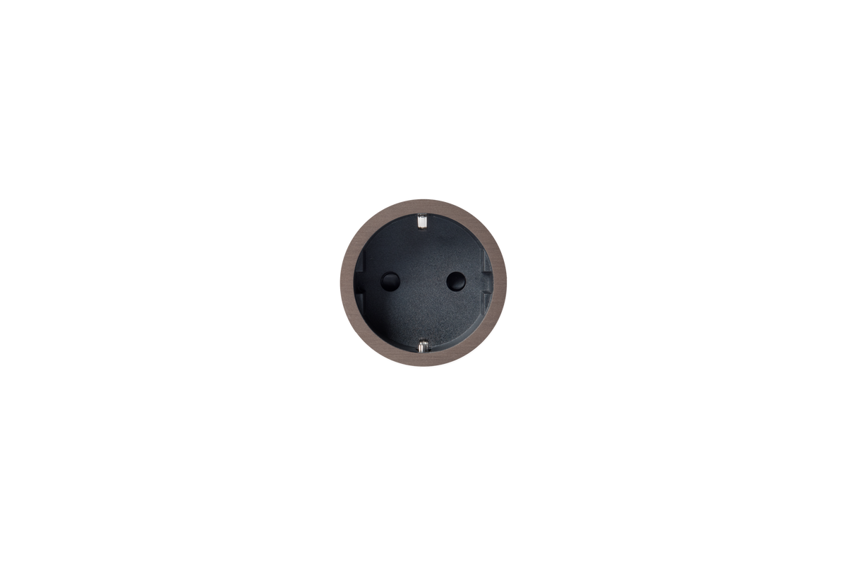 SOCKET 2.0 - 1 stikk - Til Stein/tre plater mellom 5-30mm - Ø48mm - Brushed Dark Bronze - PRADO