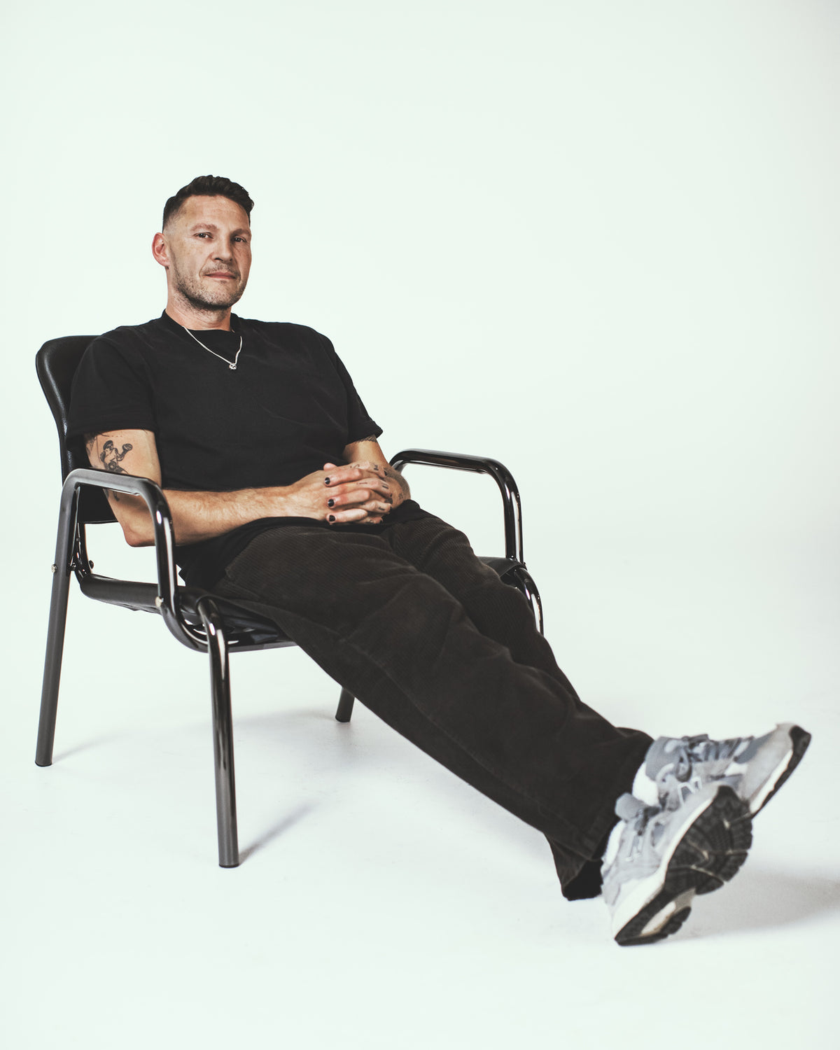 BUSTER + PUNCH® CHOPPER CHAIR | BLACK CHROME / LEATHER