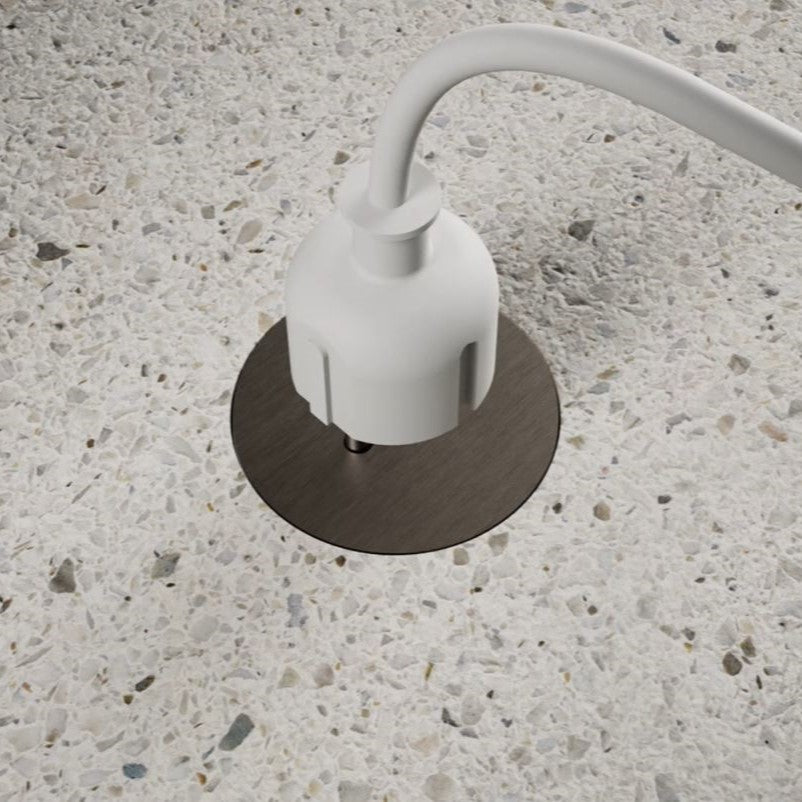 PRADO | ROND GULVBOKS FOR BETONGGULV | 1 STIKK | BRUSHED CANON DE FUSIL DARK
