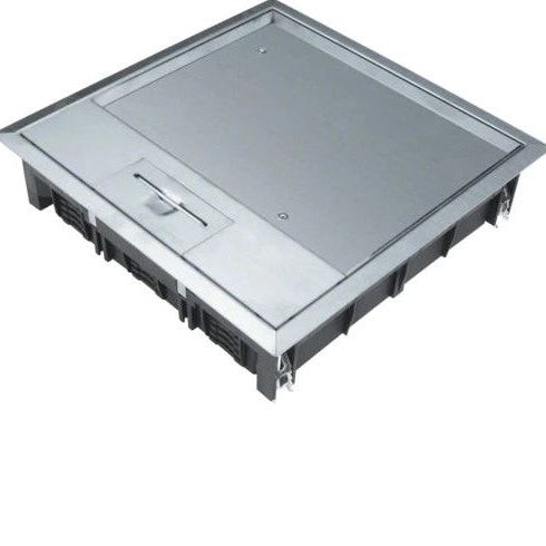 HAGER - VEQ0612E - 6 UTTAK - STAINLESS STEEL -12 mm i lokk