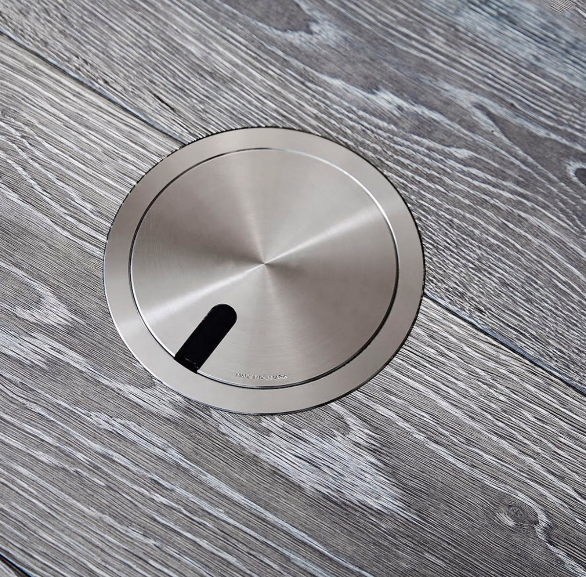 2HOME.NO® - RUND - VIP Copenhagen 150 - 2 stikk + 2 CAT6 - 2,5mm rett kant - Stainless steel - BAASTRUP
