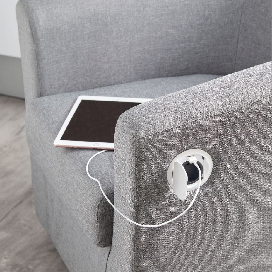 RING | 1 STIKK + 1 USB-A | MATT HVIT