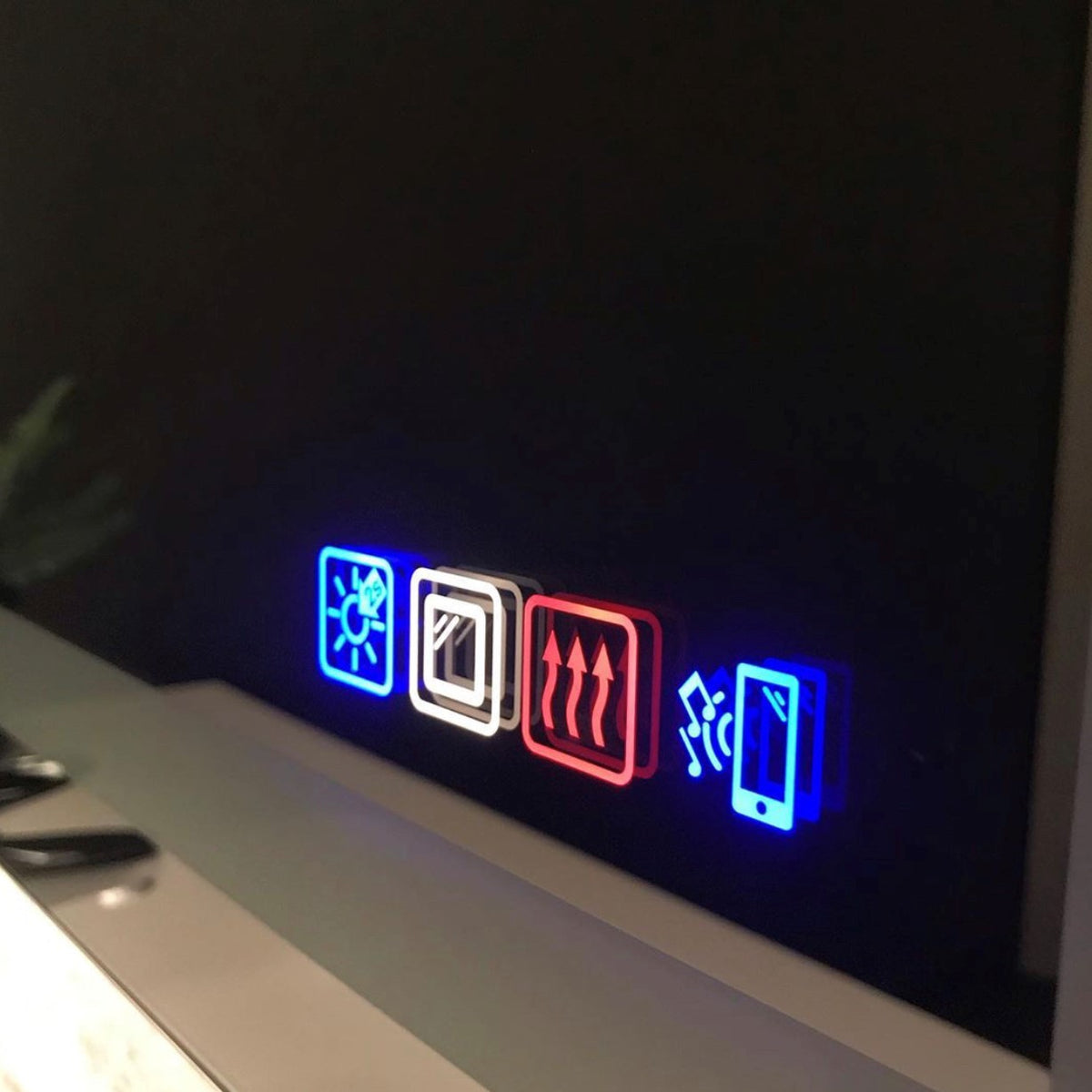 SPEIL® MED LYS, BLUETOOTH HØYTTALER system & ANTIDUGG - 900mm x 900mm - bilde 4