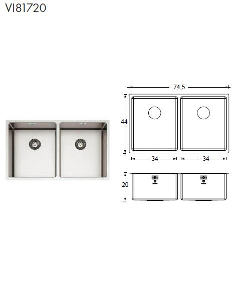 Måltegning for GUGLIELMI VI81720, 745 × 440 mm