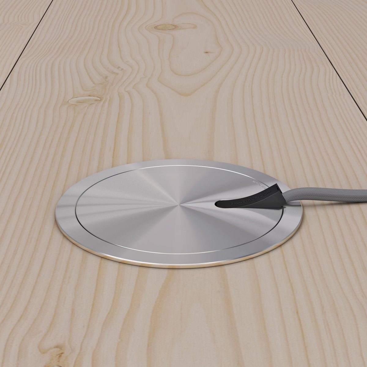 2HOME.NO® - RUND - VIP Copenhagen 150 - 2 stikk + 2 CAT6 - 2,5mm rett kant - Stainless steel - BAASTRUP