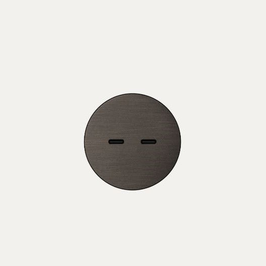 SOCKET 2.0 - 2 USB-C (30W) - Kant til gips - Ø48mm - Brushed Dark Bronze - PRADO