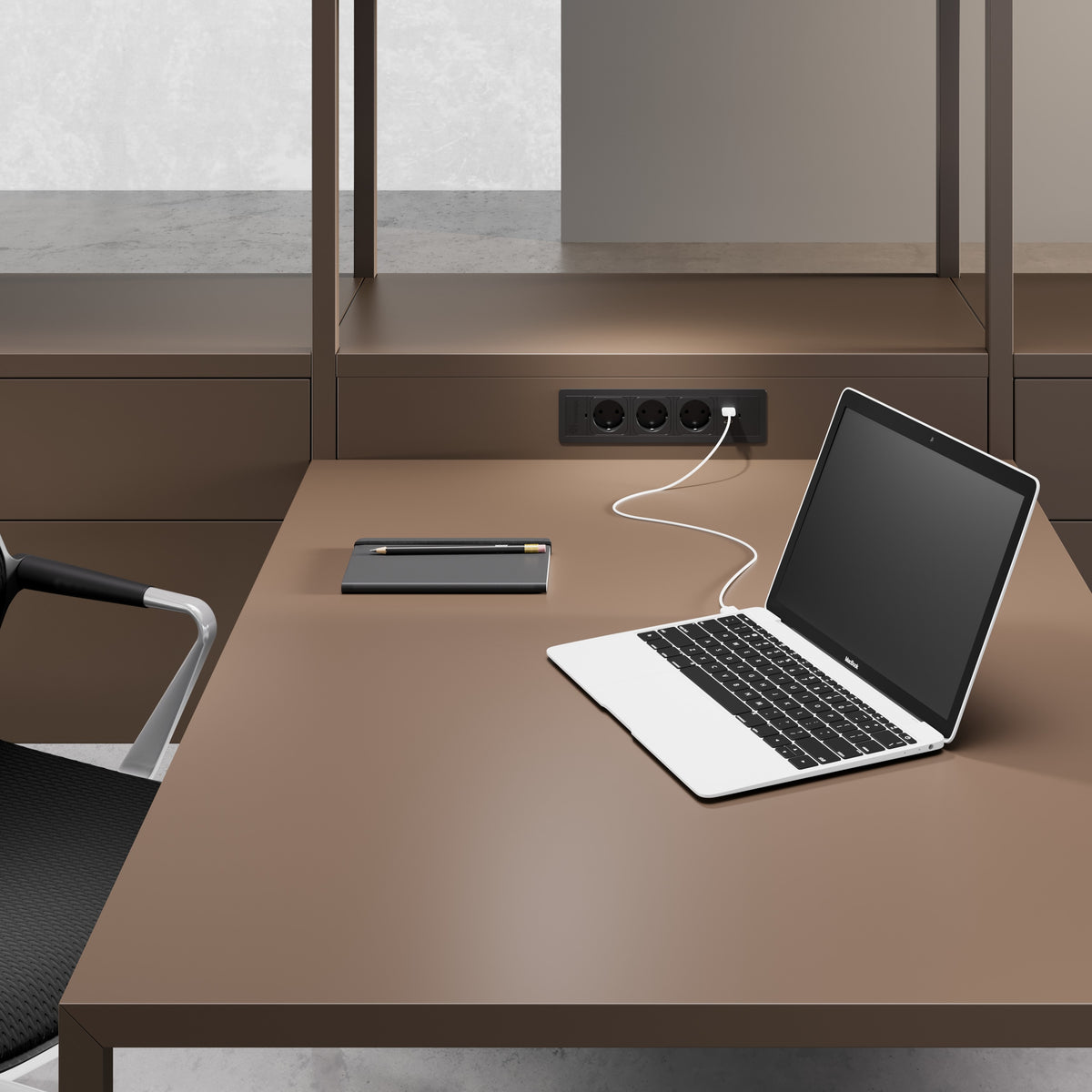 VERSAFRAME 3.0 - 3 stikk + 2 USB (C+C - 47W) - Matt sort finish - bilde 4