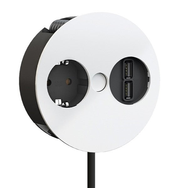 TWIST | 1 STIKK + 2 USB-A | MATT HVIT