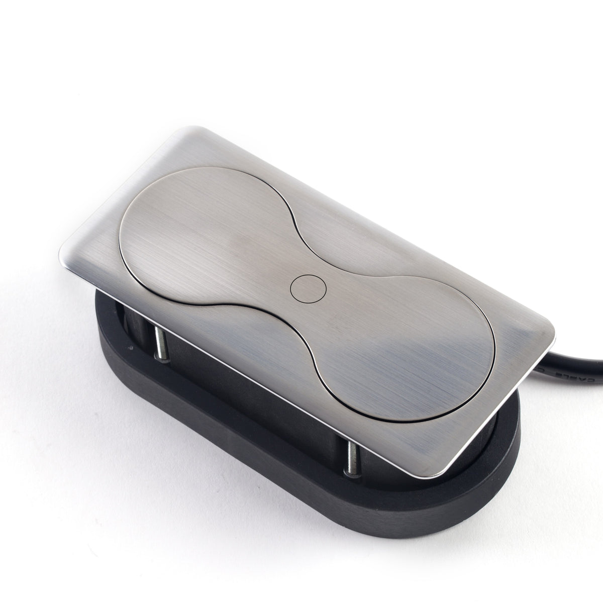 EIGHT SOCKET SQUARE | 1 STIKK + 1 USB (A) | STAINLESS STEEL