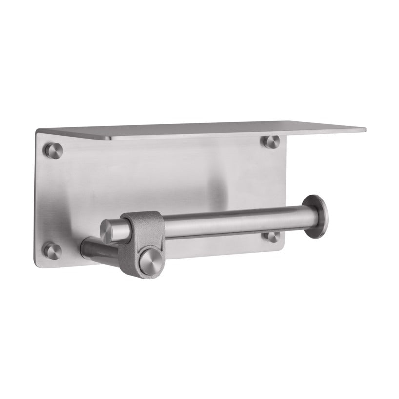 BUSTER + PUNCH - TOILET ROLL HOLDER / WITH SHELF / CAST - STEEL - bilde 2