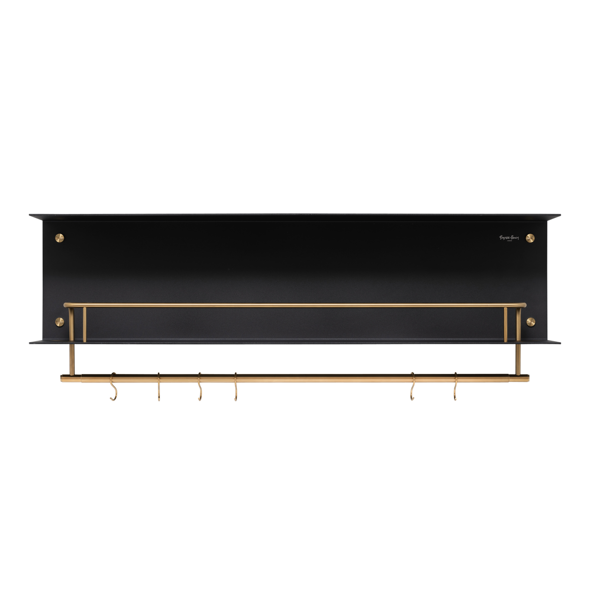 BUSTER + PUNCH® - HANGER SHELF - HYLLE - 1150 mm x 370 X 234 mm - BLACK / BRASS - bilde 4