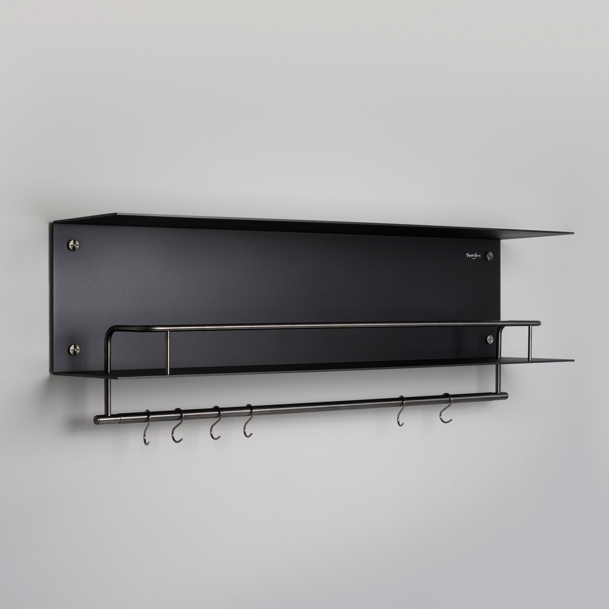 BUSTER + PUNCH® - HANGER SHELF - HYLLE - 1150 mm x 370 X 234 mm - BLACK / GUN METAL