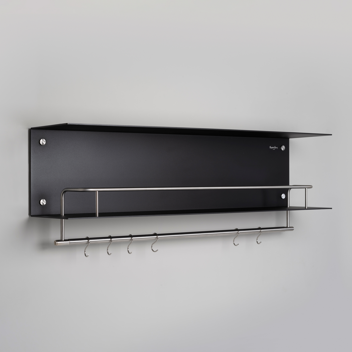 BUSTER + PUNCH® - HANGER SHELF - HYLLE - 1150 mm x 370 X 234 mm - BLACK / STEEL