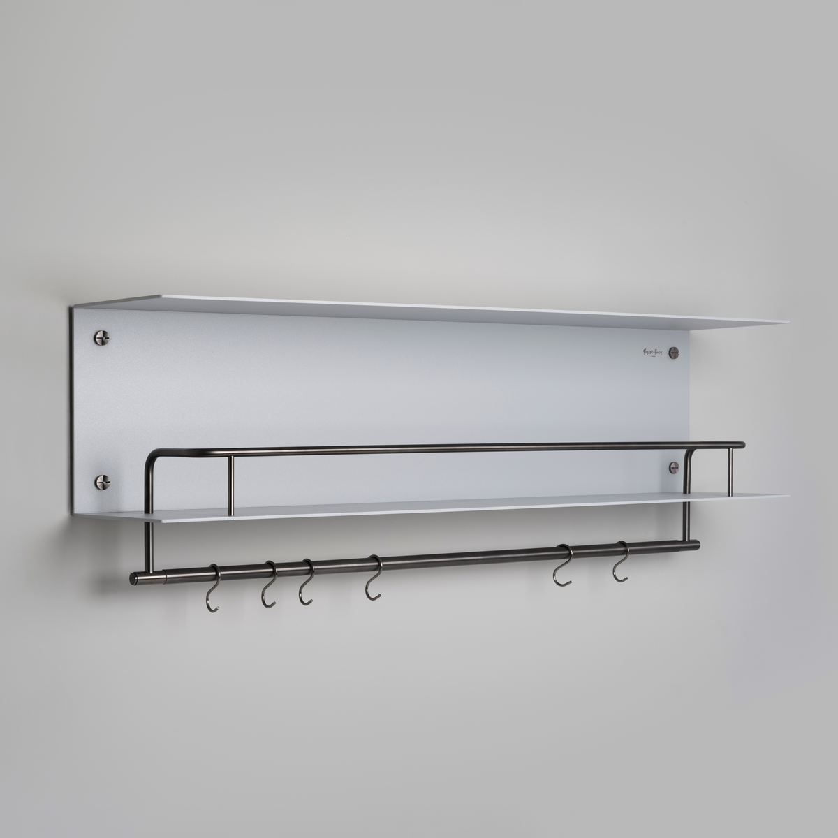 BUSTER + PUNCH® - HANGER SHELF - HYLLE - 1150 mm x 370 X 234 mm - STONE / GUN METAL