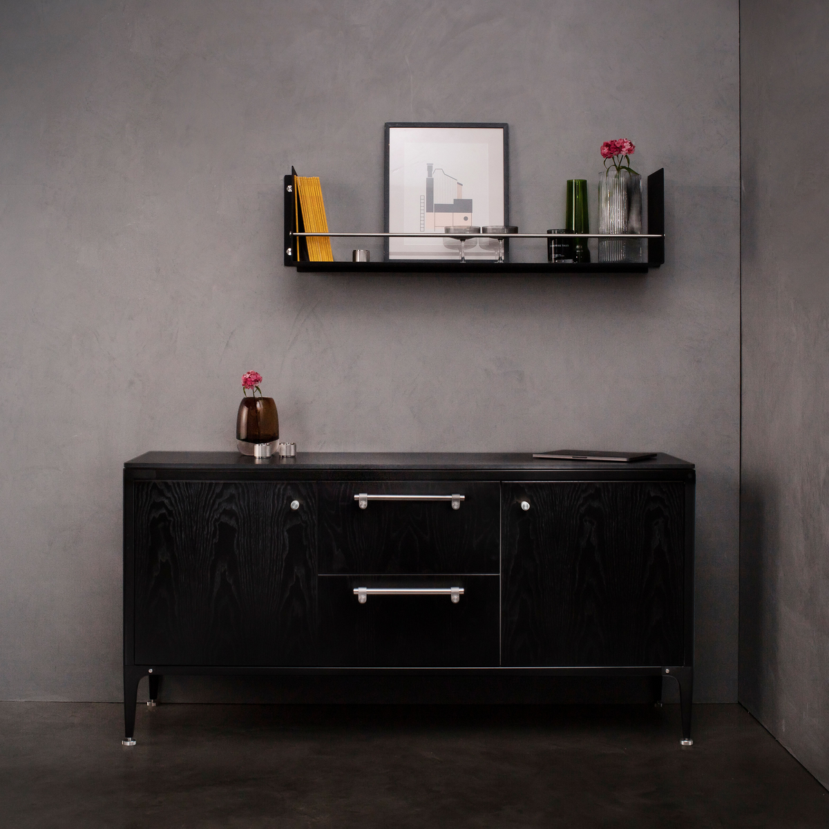 BUSTER + PUNCH® - GIRDER SHELF - HYLLE - 1150 mm x 234 mm - BLACK / STEEL - bilde 3