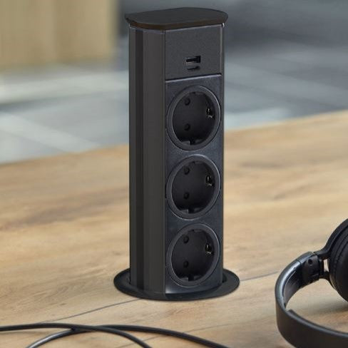 BRICK | 3 STIKK | 2 USB A+C (20W) | MATT SORT