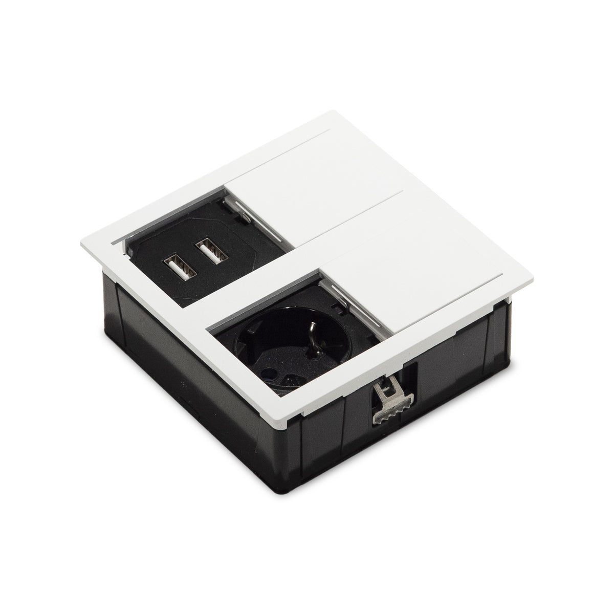 VERSAHIT DUAL | 1 STIKK + 2 USB (A+C) | IP54 | MATT HVIT - bilde 2