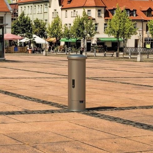 BS - ESP24 Uttakssøyle gatemontering IP44 - Med LED-LYS 3000k i lokket - 3mm STAINLESS STEEL - bilde 2