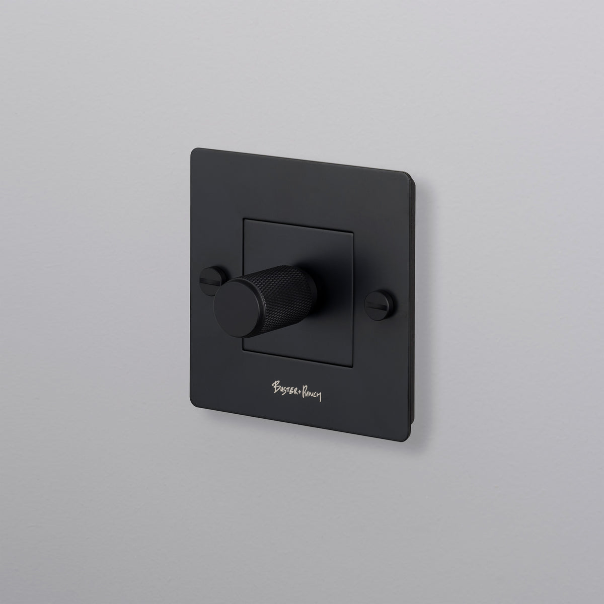 BUSTER + PUNCH® EU - 1G DIMMER / 250W LED / RETRACTIVE SWITCH COMPATIBLE ONLY - black