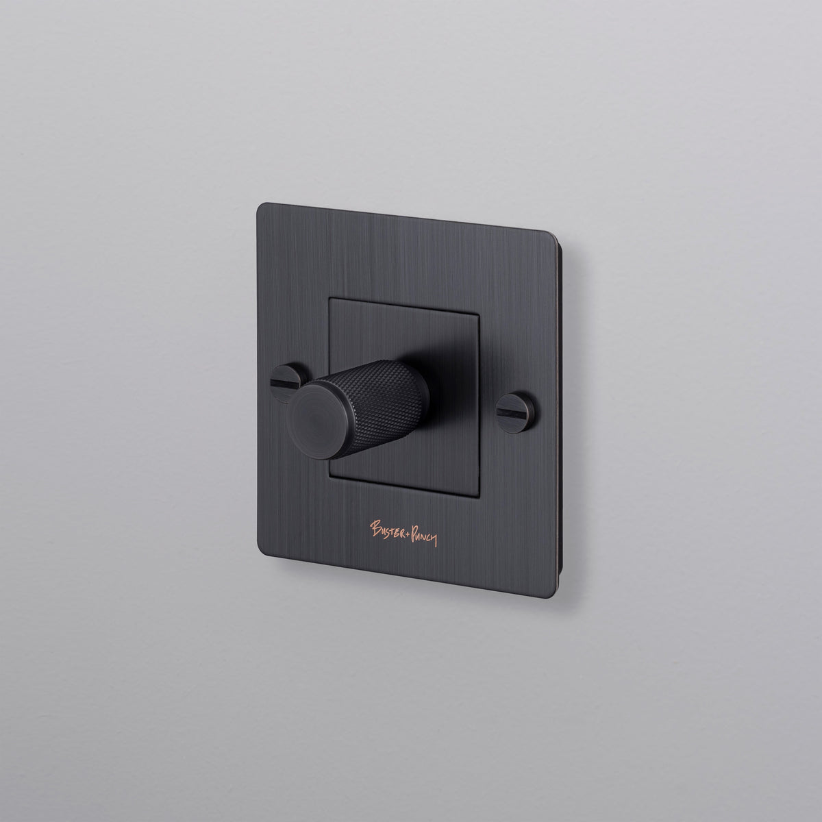 BUSTER + PUNCH® EU - 1G DIMMER / 250W LED / RETRACTIVE SWITCH COMPATIBLE ONLY - smoked bronze