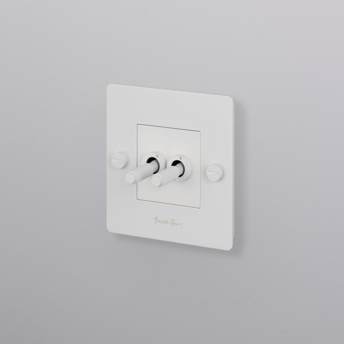 BUSTER + PUNCH® EU - 1G DOUBLE TOGGLE SWITCH white