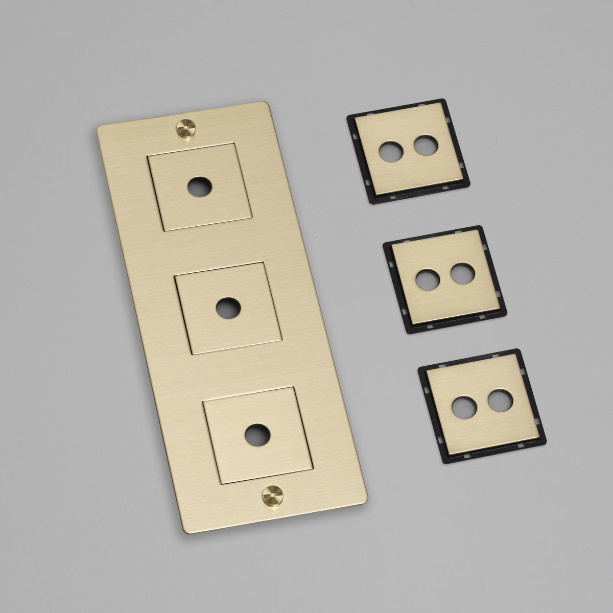 BUSTER + PUNCH® EU - 3G WALL PLATE / VERTICAL - brass
