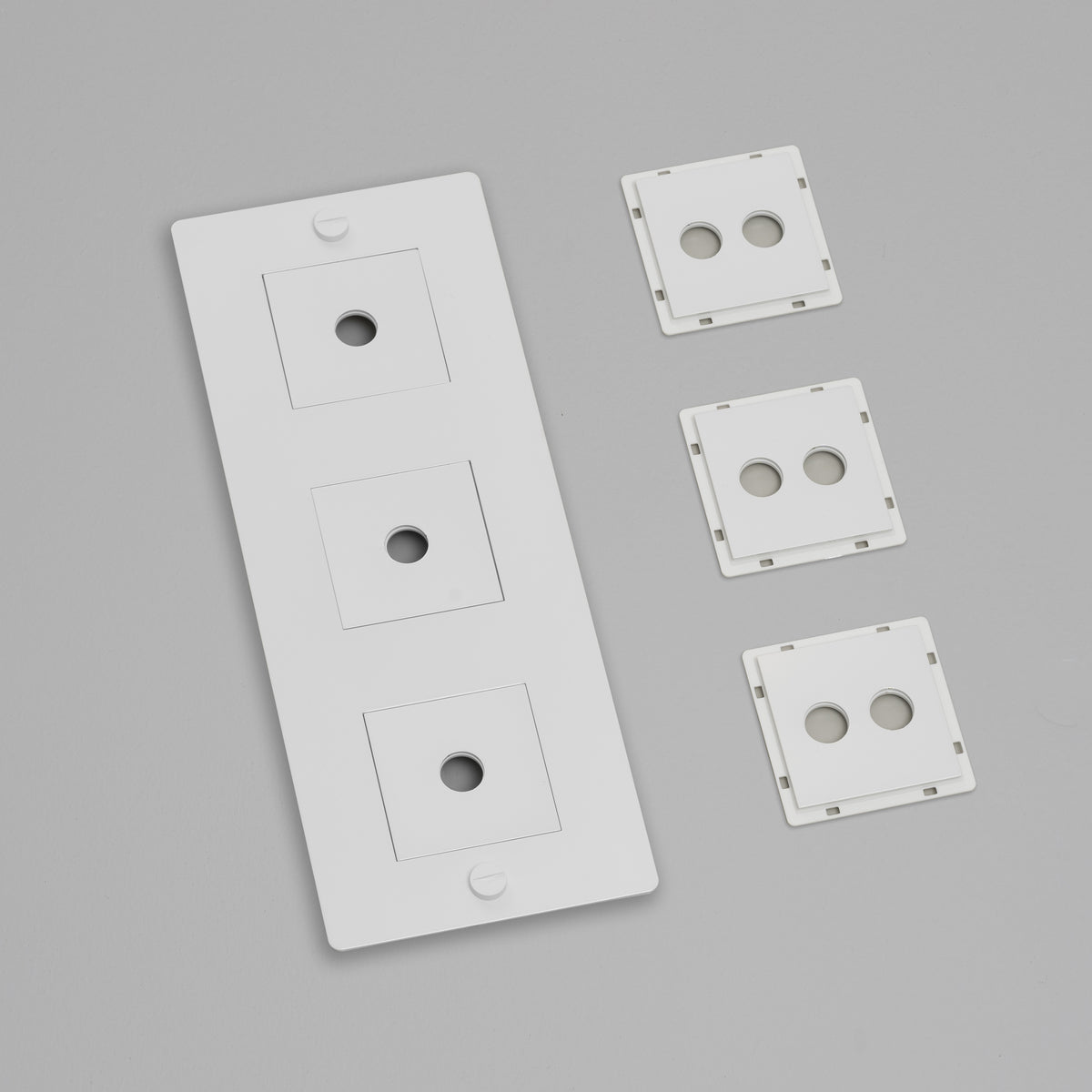 BUSTER + PUNCH® EU - 3G WALL PLATE / VERTICAL - white