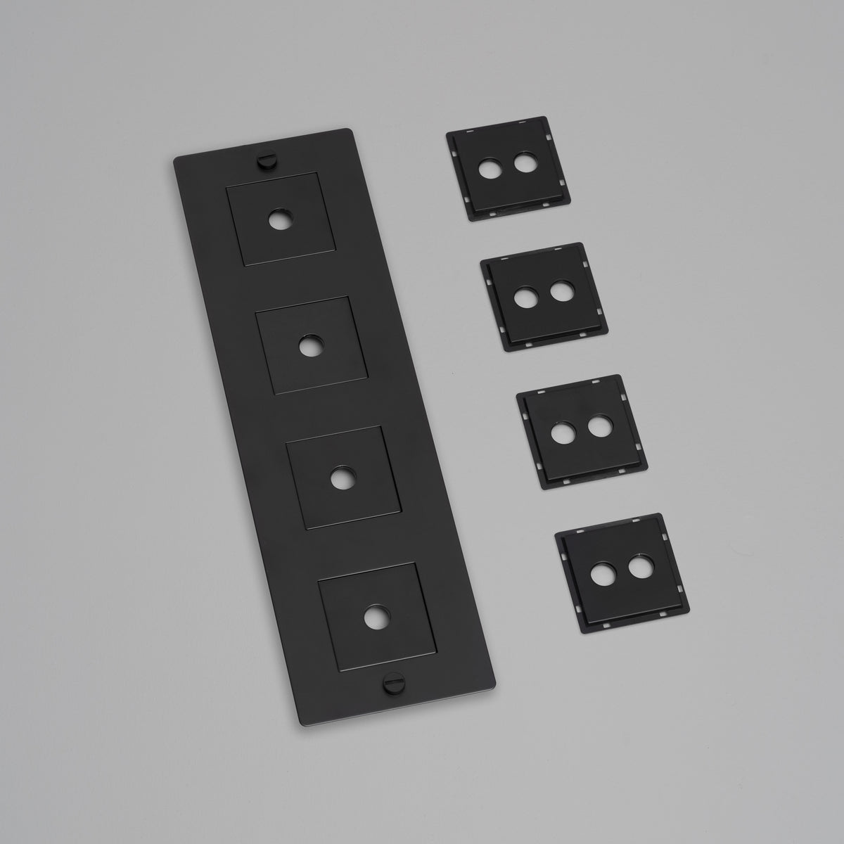 BUSTER + PUNCH® EU - 4G WALL PLATE / VERTICAL - black