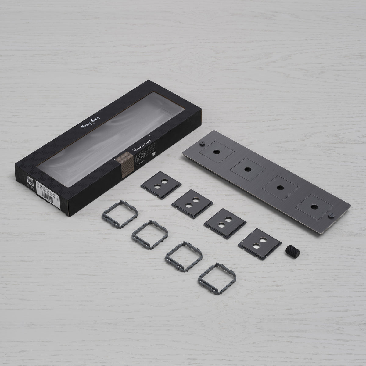 BUSTER + PUNCH® EU - 4G WALL PLATE / VERTICAL - black - bilde 2