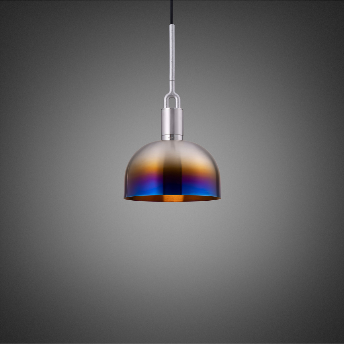 FORKED PENDANT / SHADE - Medium - Burnt Steel