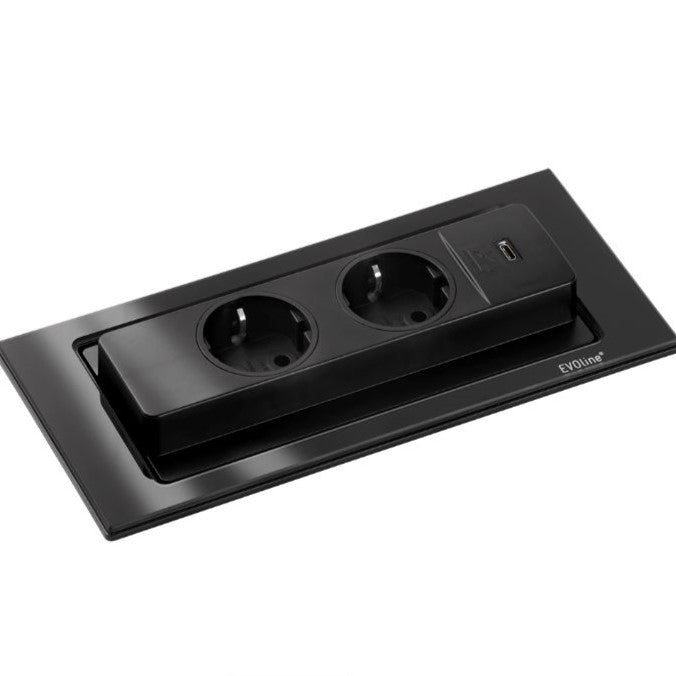 BACKFLIP | 2 STIKK + 1 USB-C | GLOSSY SORT GLASS - bilde 2