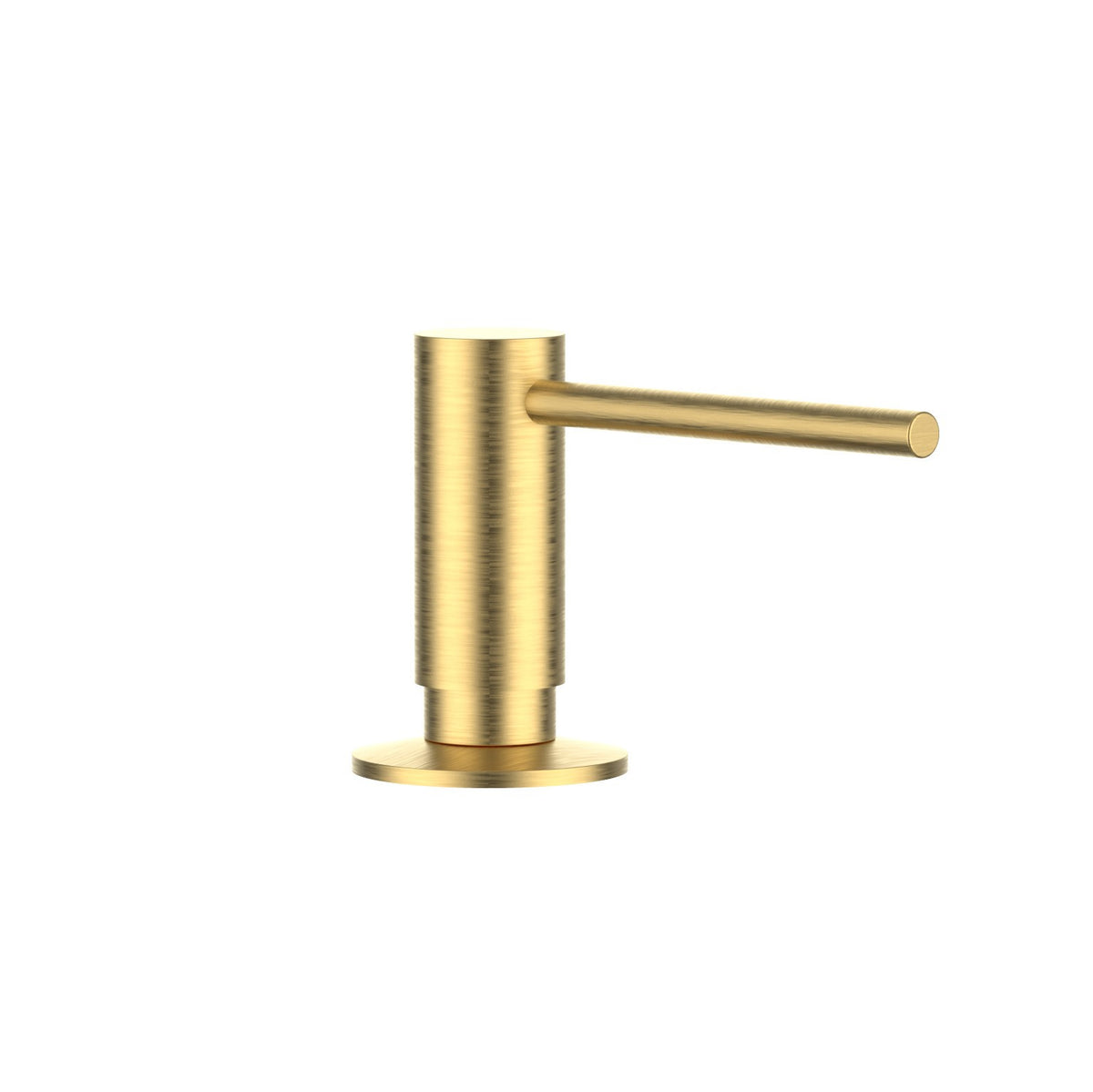 GUGLIELMI SÅPEDISPENSER RUND - Innebygd dispenser i rustfritt stål med last ovenfra, 300 ml - Satin Gold / Messing