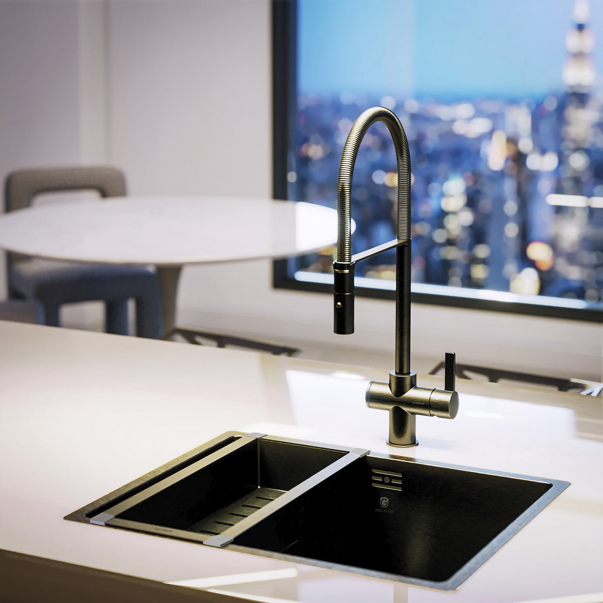 GUGLIELMI SMARTAP® NAPOLI med uttrekk - PVD75 - Black steel finish - bilde 4