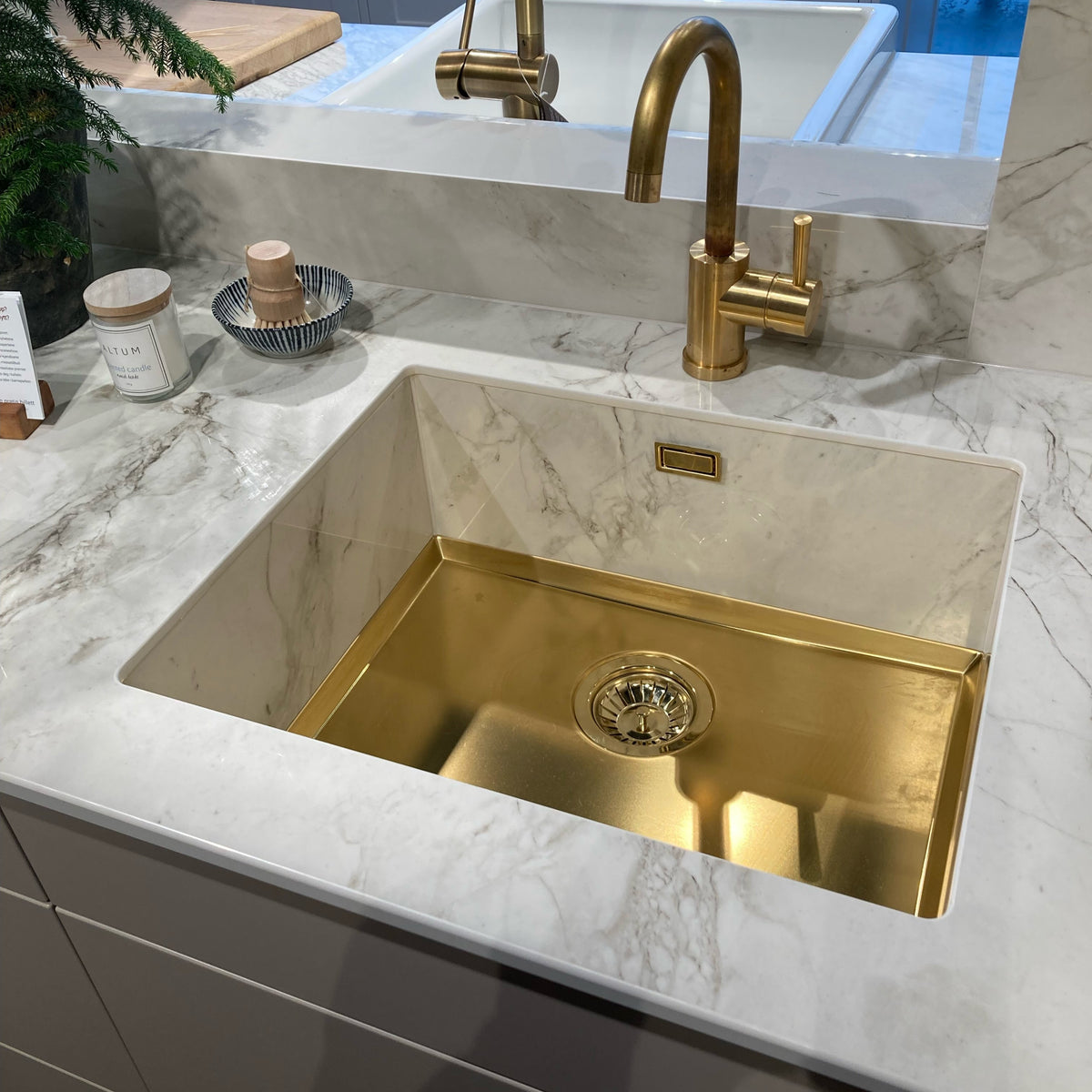 Kjøkkenvask bunn til Stein, Dekton eller Corian - 710x400x20mm - Phantom Base - GULL - bilde 3