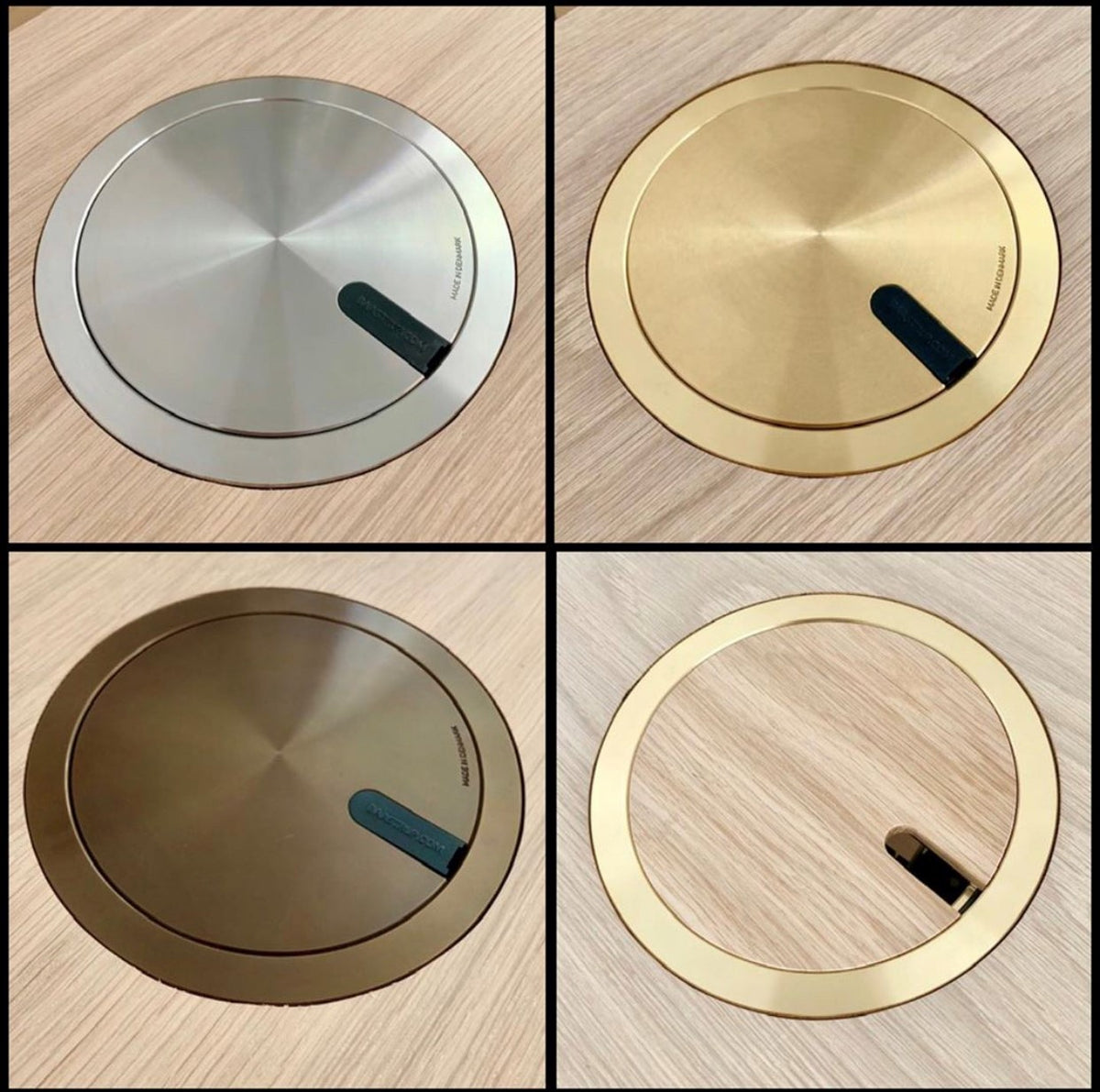 2HOME.NO® BAASTRUP - VIP Copenhagen 150 - 3mm buet flens - 2 stikk + 2 DATA - Brunet messing - bilde 2