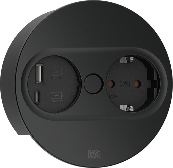 TWIST 2 | 1 STIKK + 2 USB A+C | MATT SORT