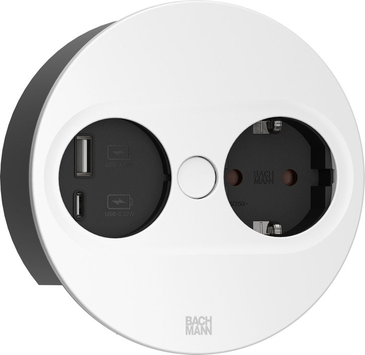 TWIST 2 | 1 STIKK + 2 USB A+C | MATT HVIT