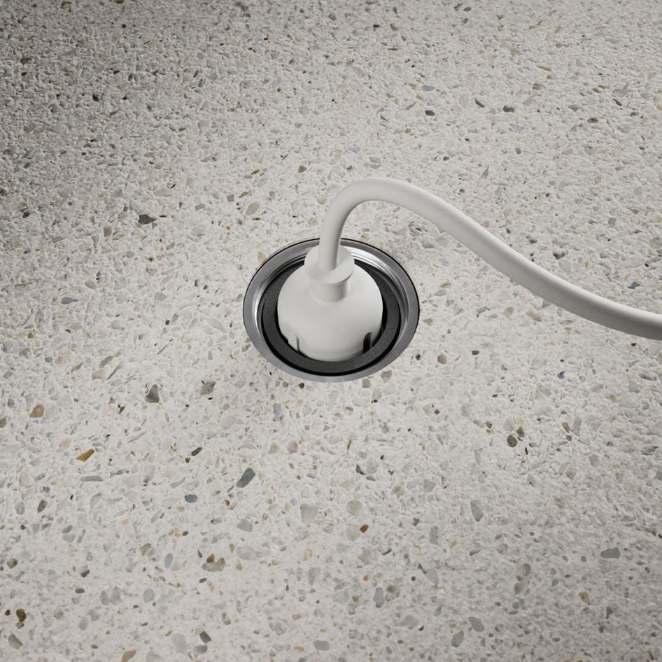 PRADO | ROND GULVBOKS FOR BETONGGULV | 1 STIKK | STAINLESS STEEL