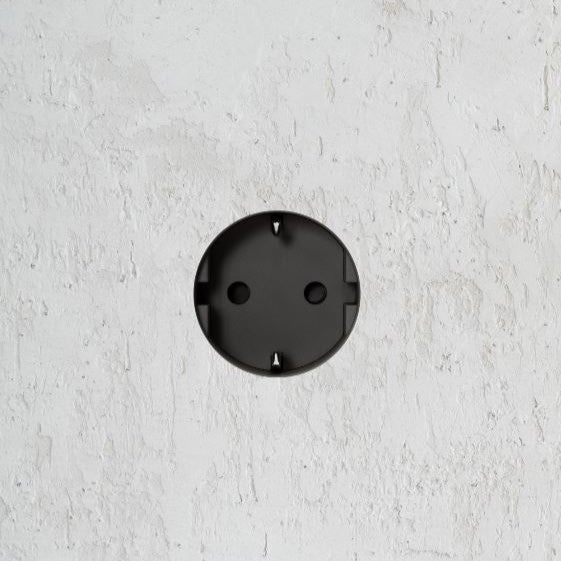 Socket 3.0 - Veggmontert stikkontakt for innsparkling for gipsvegg mellom 3,6-20mm - Helt flush | 1 STIKK | SORT