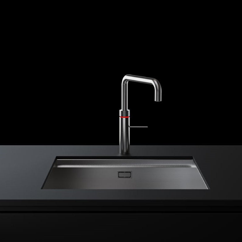 "Quooker-testet" kjøkkenvask for underliming med diamantmønster til 60cm skap - 540x466x200mm - Stainless steel
