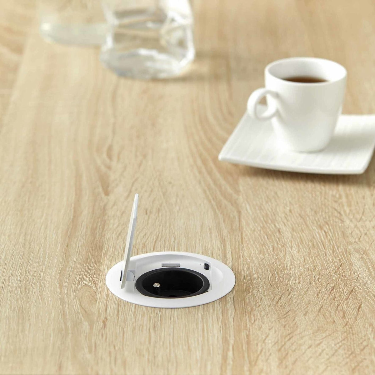 RING | 1 STIKK + 1 USB-A | MATT HVIT - bilde 3