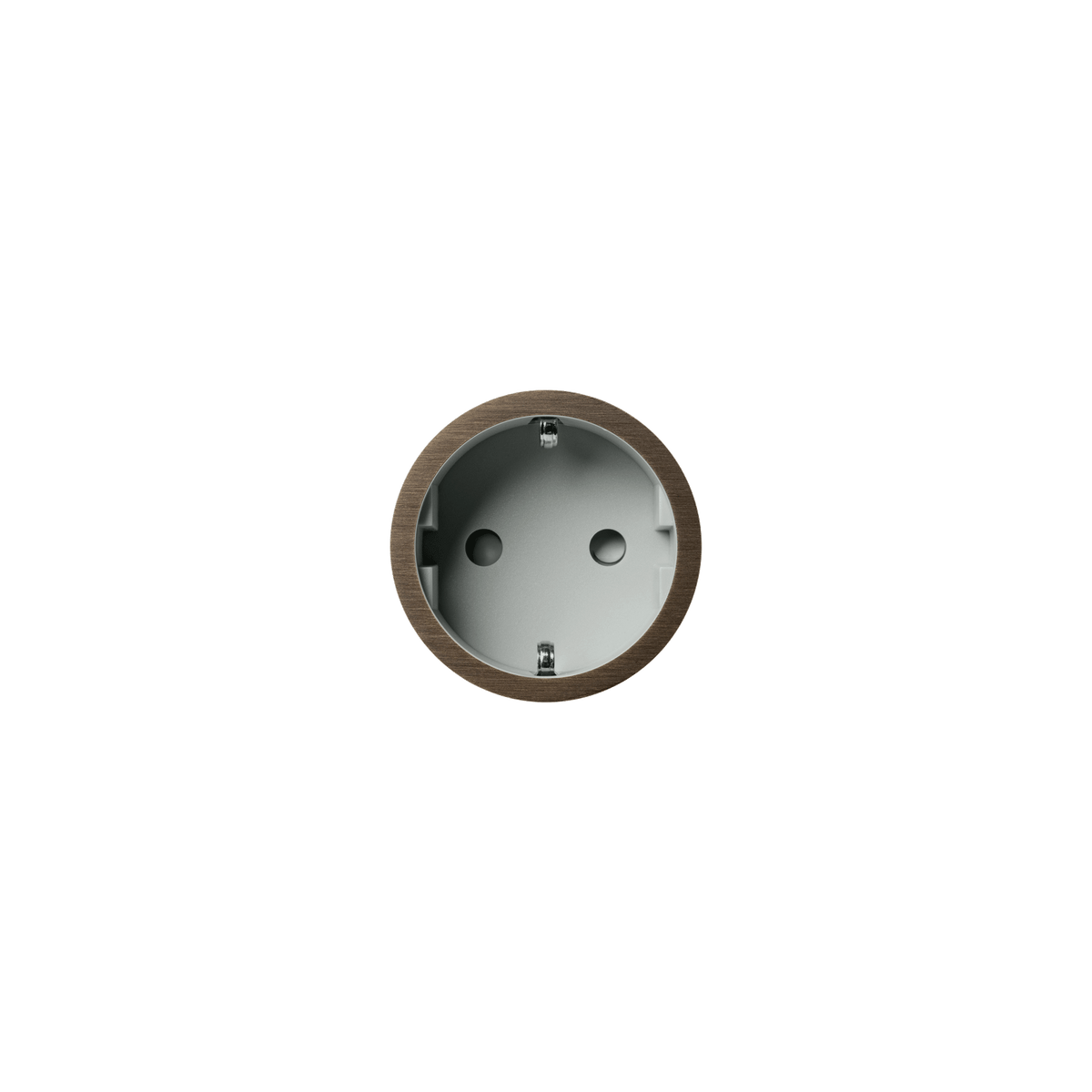 PRADO | Socket 2.0 Type F – Gips – Ø48 mm – Grey / Dark Bronze