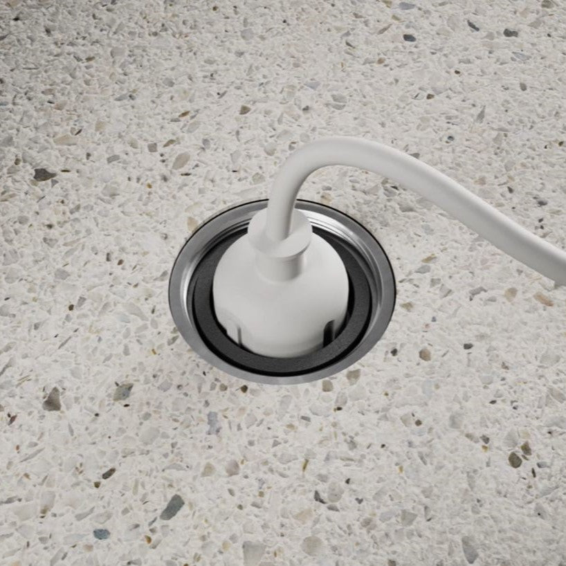 PRADO | ROND GULVBOKS FOR BETONGGULV | 1 STIKK | STAINLESS STEEL - bilde 2