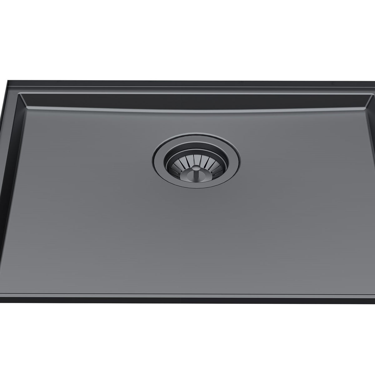 Kjøkkenvask bunn til Stein, Dekton eller Corian - 546x446x20mm - Phantom Base - GUN METAL - bilde 4