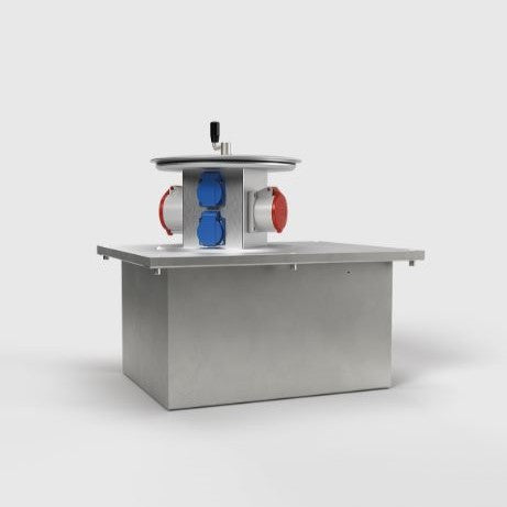 SV501 | UTENDØRS GULVBOKS - Tåler 6,5 tonn | 8 STIKK eller 1 CEE 5/16A 400V / 6h + 6 Schuko eller 1 CEE 5/32A 400V / 6h + 6 Schuko | IP67 - Utendørs - STEEL - bilde 3