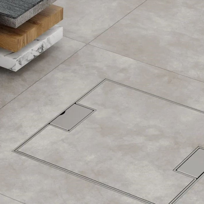 ASA INTERNATIONAL - VersaFloor FLUSH Screed betong - MASSETTO 200 - GULVBOKS FOR INNSTØPING - 200 X 200 - 6 uttak (Minimum 10 stk)