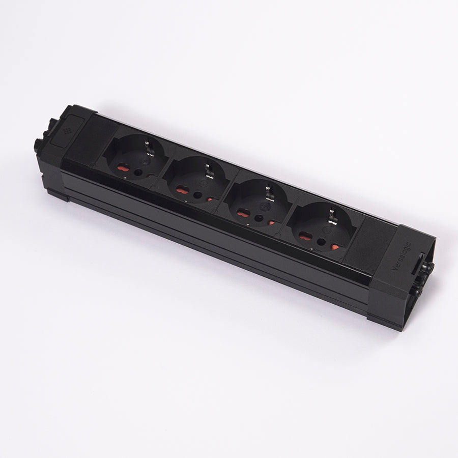 VersaTEK BASIC EXPRESS-SYSTEM - 4 STIKKONTAKTER - Matt Sort - ASA