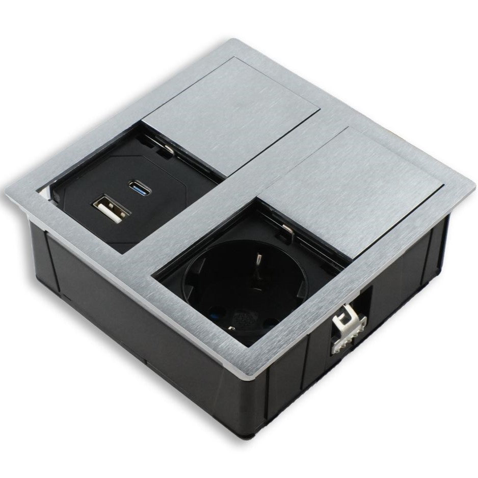 VERSAHIT DUAL | 1 STIKK + 2 USB (A+C) | IP54 | STAINLESS STEEL - bilde 2