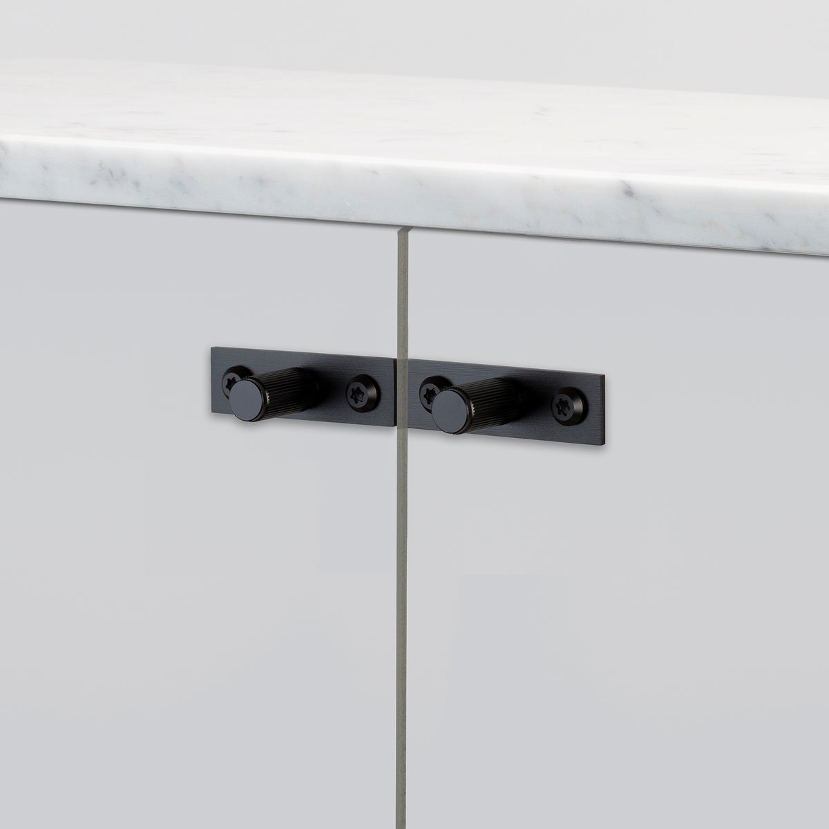 BUSTER + PUNCH® - FURNITURE KNOB / PLATE / LINEAR / 2 stk - BLACK