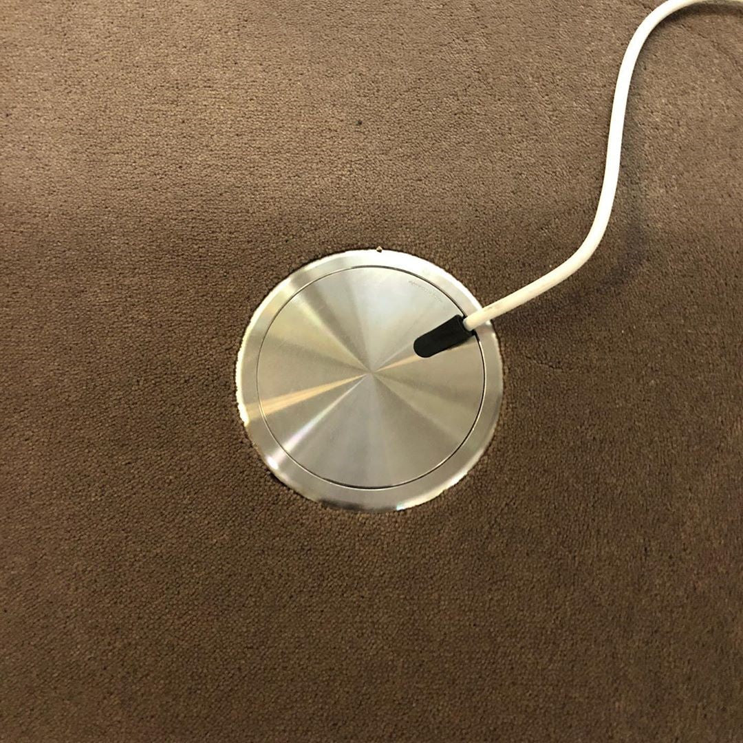 2HOME.NO® BAASTRUP - RUND - VIP Copenhagen 150 - Med 3mm buet Flens - 2 Stikk + 2 DATA - Rustfritt stål - bilde 4